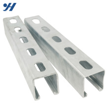 Rolled Steel perforated metal building steel c channel, gi c channel weight, slotted channel